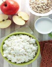 Requesón con manzanas